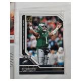 Lot of 5 Jalen Hurts Cards Including Absolute Rookie Card, Gridiron Kings, Best of Panini Instant, Dominators