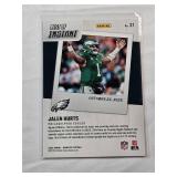 Lot of 5 Jalen Hurts Cards Including Absolute Rookie Card, Gridiron Kings, Best of Panini Instant, Dominators