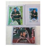 Lot of 3 Minnesota Wild Cards - Joel Erikkson, Adam Beckman Premiers, Brandon Duhaime Young Guns