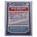 Alex Kirilloff Rookie 2021 Topps Black Bazooka SP No. 91BZ-6 and Numbered  61/99