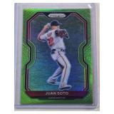 Juan Soto 2021 Panini Green Refractor #203 and Numbered 109/125