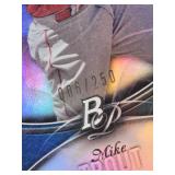 Mike Trout 2016 Bowman Platinum Purple Foil No. 1 and Numbered 6/250