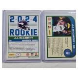 Lot of 2 J.J. McCarthy Rookie Cards Score Rookie and Score Protential