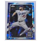 Clayton Kershaw 2021 Topps Chrome World Series Sapphire #179