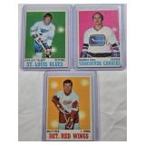 Lot of 3 Vintage Hockey Cards 1970-71 - Jean Guy Talbot, Murray Hall, Billy Dea