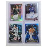 Lot of 4 Bowman Refractors - Yeison Morrobel Rookie Auto, Matt Chapman 1st, Jasson Dominguez, Max Muncy