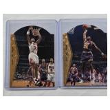 Lot of 2 - Scottie Pippen and Karl Malone 1995 Upper Deck Die Cut Cards