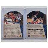 Lot of 2 - Scottie Pippen and Karl Malone 1995 Upper Deck Die Cut Cards