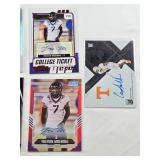 Lot of 7 NFL Autos and Rookie Autos - Darius Slayton, Chigoziem Okonkwo, Trevon Moehrig, Seth Williams, Darrynton Evans, Cameron Sutton