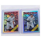 Lot of 2 Aaron Judge Topps Chrome Refractors