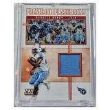 Derrick Henry 2020 Panini Score Freshman Flashbacks Player Worn Jersey Card #FF-DH - Tennessee Titans