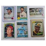 Lot of 6 Vintage Baseball Cards Including Ron Santo, Thurman Munson, Phil Niekro, Ted Williams, Dave Winfield, Willie Stargell