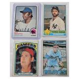 Lot of 6 Vintage Baseball Cards Including Ron Santo, Thurman Munson, Phil Niekro, Ted Williams, Dave Winfield, Willie Stargell