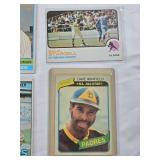 Lot of 6 Vintage Baseball Cards Including Ron Santo, Thurman Munson, Phil Niekro, Ted Williams, Dave Winfield, Willie Stargell