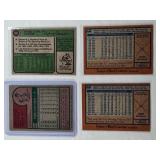 Lot of 4 Rod Carew Vintage Topps Baseball Cards from the 1970s