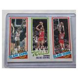 Julius Erving, Ron Brewer, Elvin Hayes 1980 Topps #181 - Philadelphia 76ers Vintage Basketball Card