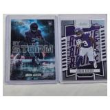 Lot of 2 Jordan Addison Rookie Cards Absolute Football By Storm and Absolute Football - Minnesota Vikings Football Cards