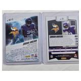 Lot of 2 Jordan Addison Rookie Cards Absolute Football By Storm and Absolute Football - Minnesota Vikings Football Cards