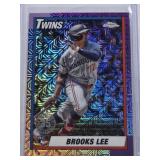 Brooks Lee Rookie 2025 Topps Chrome Mojo #T90C-49 - Minnesota Twins Baseball Card