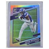 Justin Jefferson 2021 Panini Donruss Optic Silver Holo Prizm #95 - Minnesota Vikings Football Card