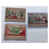 Lot of 3 Vintage 1956 Topps Baseball Cards Featuring Laurin Pepper, Roy McMillan, and Hal Jeffcoat - Pittsburgh Pirates and Cincinnati Redlegs