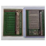 Lot of 2 Vintage Johnny Bench Baseball Cards from the 1970s