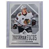 Connor Bedard Rookie 2023-24 SP Authentic Freshman Focus #FF-1 - Chicago Blackhawks Hockey Card