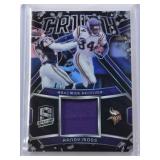 Randy Moss 2024 Panini Spectra Prizm Relic #CRU-RMS and Numbered 20/99 - Minnesota Vikings Football Card