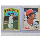 Lot of 2 Carl Yastrzemski Vintage Baseball Cards Including 1972 Topps No. 37 & 1978 Topps No. 40