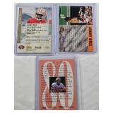 Lot of 3 Jerry Rice Football Cards Including Topps Stadium Club and Hot Numbers