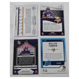 Lot of 4 Dallas Turner Rookie Cards - Minnesota Vikings Football Cards