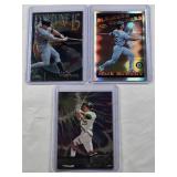 Lot of 3 Mark McGwire Insert Baseball Cards  Including Bleacher Reachers, Fortune 15, and Metal Universe