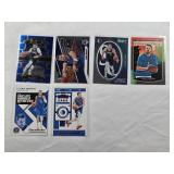Lot of 6 Luka Doncic Basketball Cards including Panini Select, Chronicles, and Upper Deck Goodwin Champions