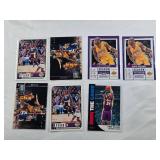 Lot of 7 Kobe Bryant Basketball Cards Including Panini Contenders Season Ticket, Own the Game and Others