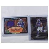 Lot of 2 Alexander Mattison Rookie Cards Including a Rookie Patch Auto Obsidian Numbered 14/75 & Panini Select