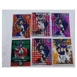 Lot of 6 Randy Moss Football Cards Including Panini Mosaic, Touchdown Masters and Modern Artists Insert