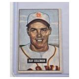 Ray Coleman 1951 Bowman #136 - St. Louis Browns Vintage Baseball Card