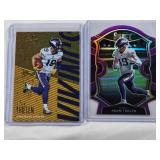 Lot of 2 Adam Thielen Football Cards Gold Foil Absolute and Die Cut Panini Select - Minnesota Vikings