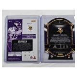 Lot of 2 Adam Thielen Football Cards Gold Foil Absolute and Die Cut Panini Select - Minnesota Vikings
