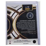 Anthony Edwards 2023-24 Panini Select Blue Holo Premier Prizm #164 - Minnesota Timberwolves Basketball Card