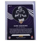Kirk Cousins 2023 Panini Illusions Pink Foil #71 and Numbered 291/399 - Minnesota Vikings Football Card