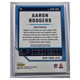 Aaron Rodgers 2024 Panini Donruss Optic Blue Hyper Prizm Relic #DTB-ARS - New York Jets Football Card