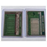 Lot of 2 Reggie Jackson Baseball Cards Both Vintage Including 1976 #500 and 1977 #10 Topps Cards