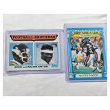 Lot of 2 Walter Payton Football Cards Featuring Topps Football Brothers with Eddie and 1000 Yard Club