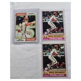 Lot of 3 with 2 Mike Schmidt and 1 Steve Carlton - Philadelphia Phillies Vintage Baseball Cards