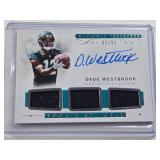 Dede Westbrook Rookie Patch Auto 2017 Panini National Treasures #RST-DWB and Numbered #02/99 - Jacksonville Jaguars Football Card
