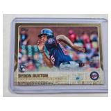 Byron Buxton Rookie Gold Rookie 2015 Topps Update Series #US136 and Numbered 852/2015 - Minnesota Twins Baseball Card