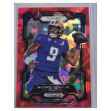 Michael Penix Jr. Rookie 2024 Panini Prizm Red Cracked Ice #101 - Washington Huskies Football Card