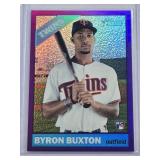 Byron Buxton Rookie 2015 Topps Heritage Purple Refractor #724 - Minnesota Twins Baseball Card