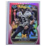 JJ McCarthy Rookie 2022 Bowman Pink Refractor #48 - Michigan Wolverines Football Card